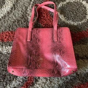 Red Snake Skin Designer Tote